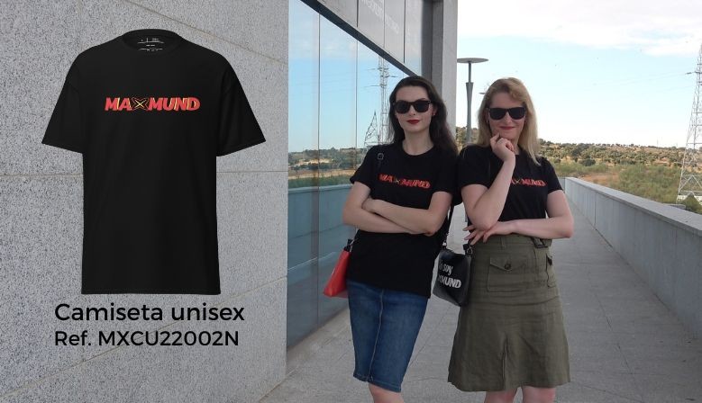 Camiseta negra unisex MAXMUND